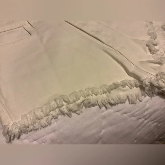 New Nasty Gal Raw Hem Denim Cheeky Shorts - Picture 5 of 6